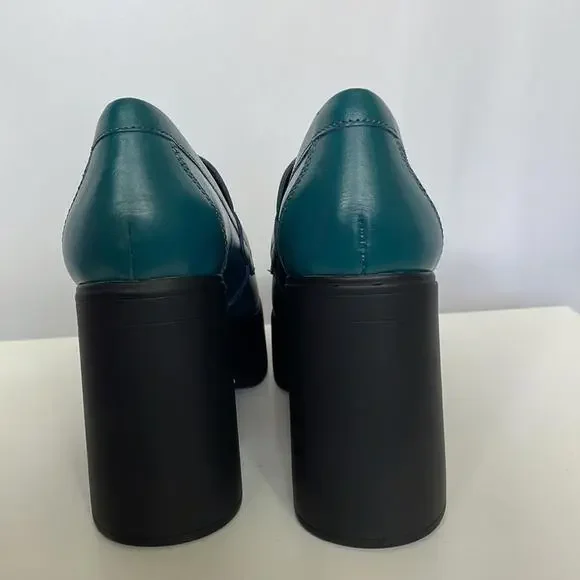 Free People Zoe Platform Loafer Deep Jade Size 8.5 - Picture 7 of 11
